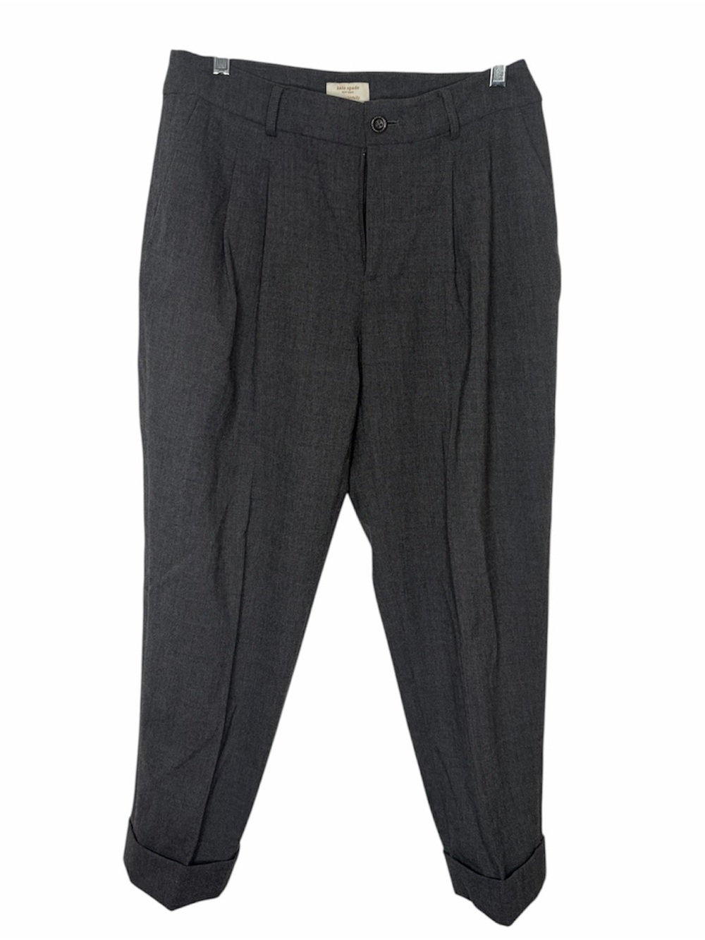 Kate Spade Women Wool Business Dress Pants Gray 6 Classic Sophisticated Cropped.
